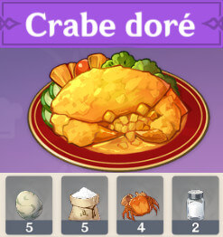 crabe doré Emplacement du totem géo bloqué par 4 torches