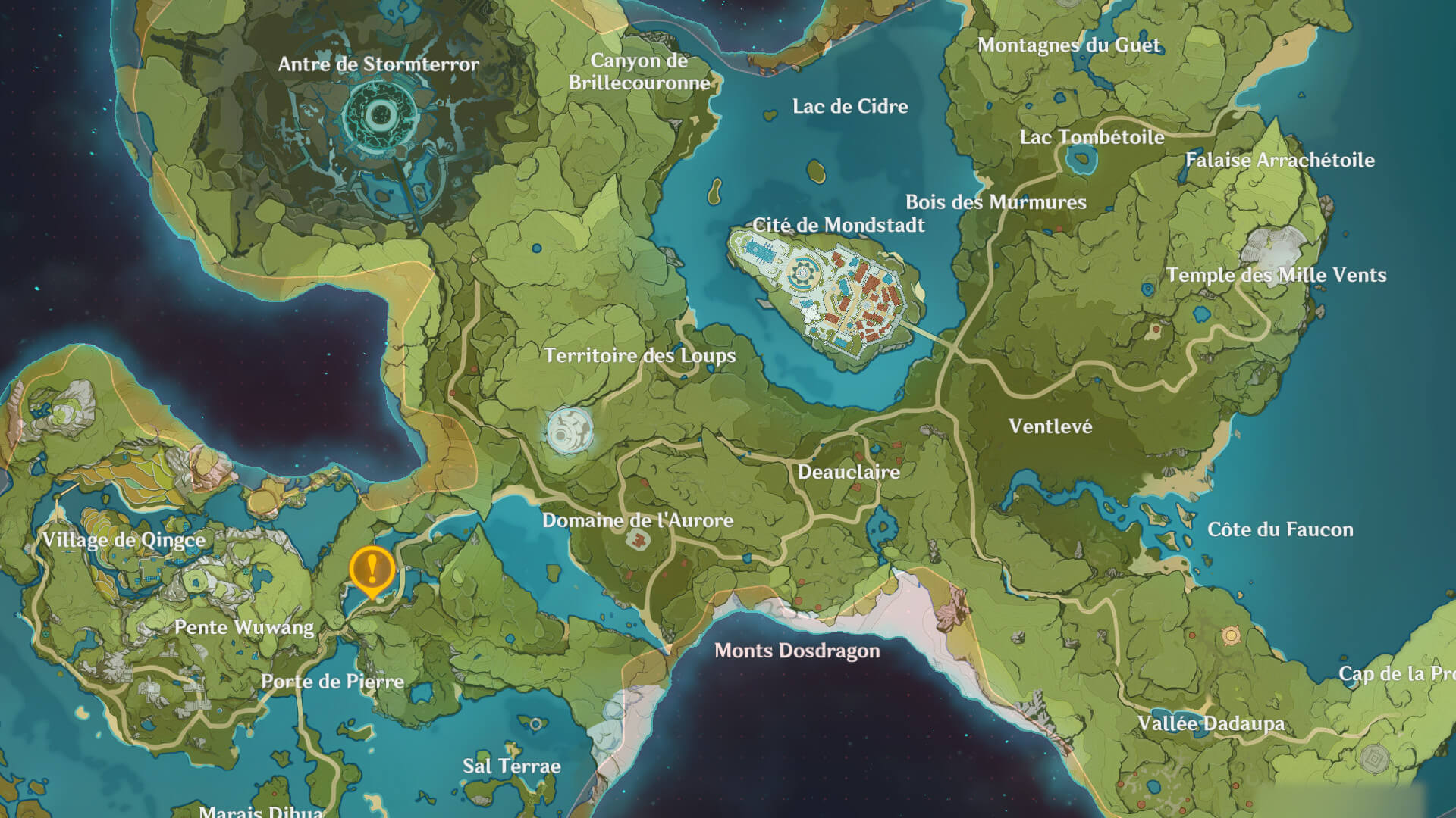 map 4 Emplacement du totem géo bloqué par 4 torches