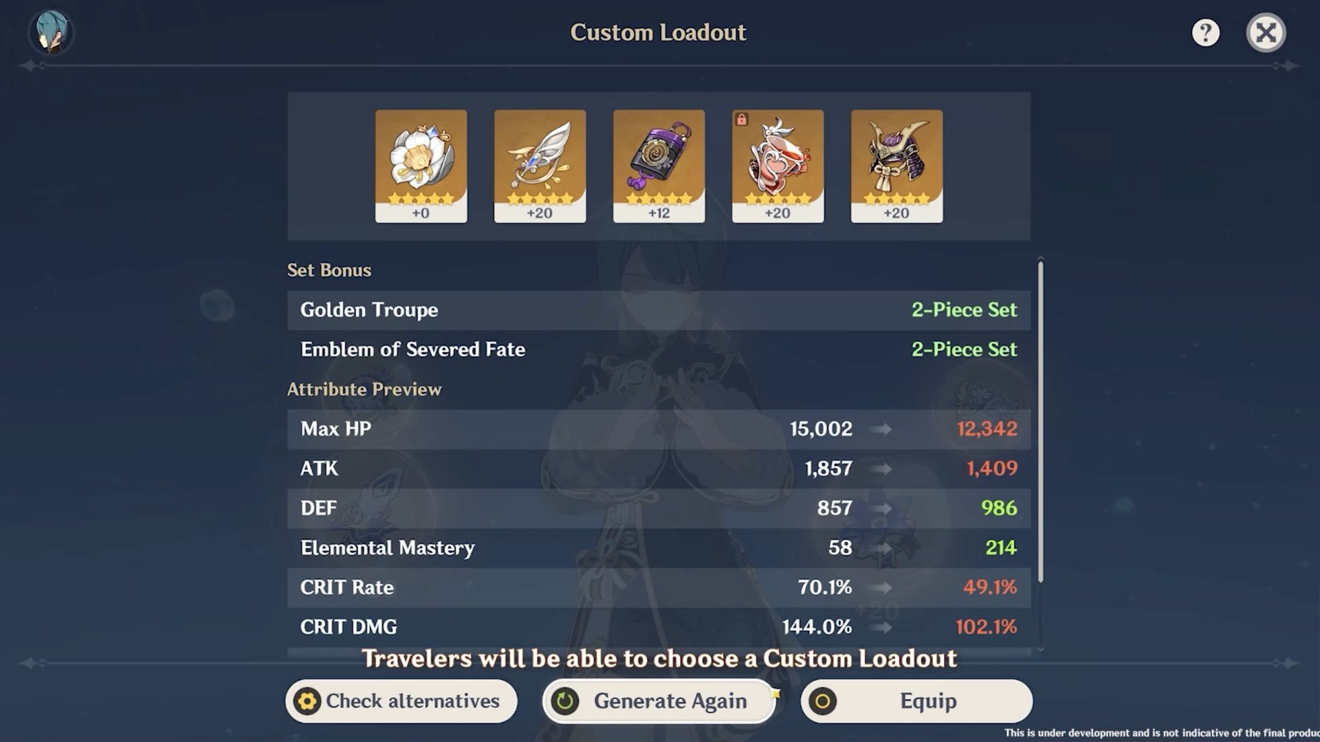 live 4.4 qol artéfacts