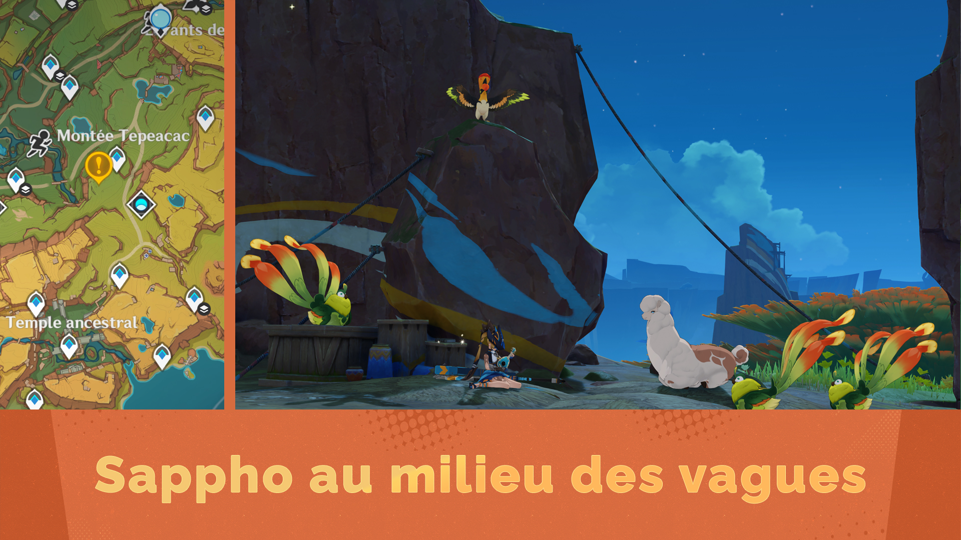 Sappho au milieu des vagues